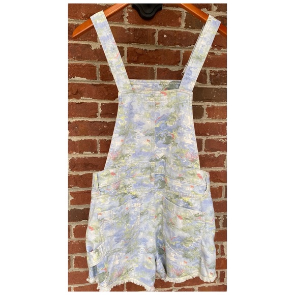 Anthropologie Pilcro Watercolor Short Overalls SZ 27 - Picture 9 of 13